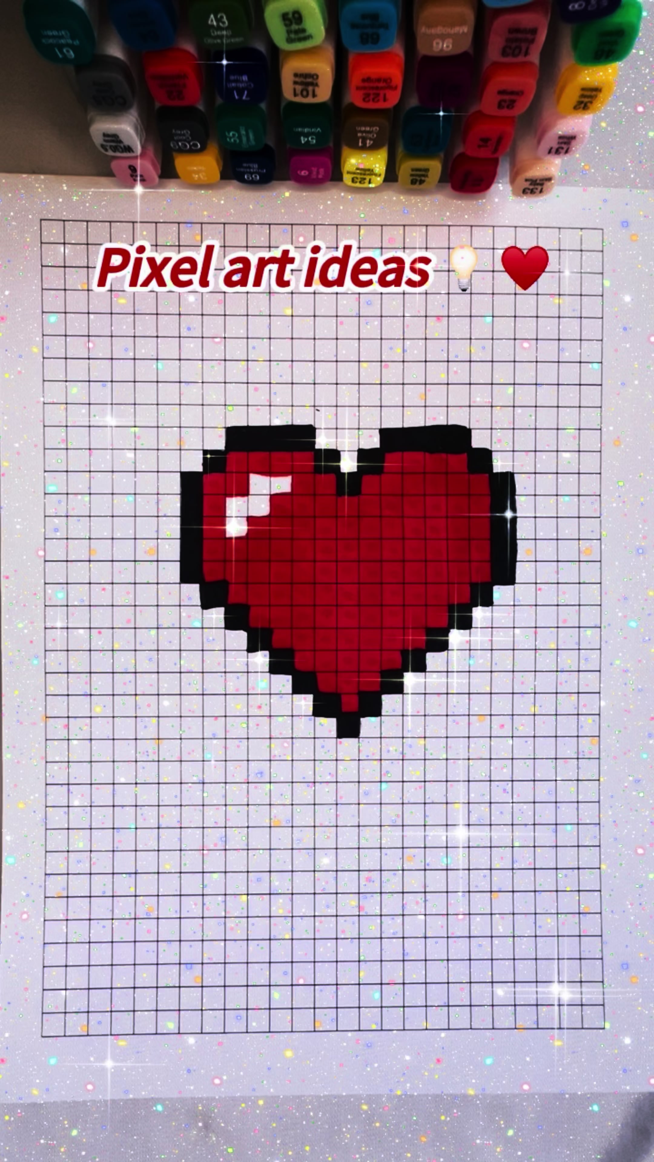 Easy pixel art ideas ❤️. #pixelartideas #pixelart #pixel #art #paint #painting #heart