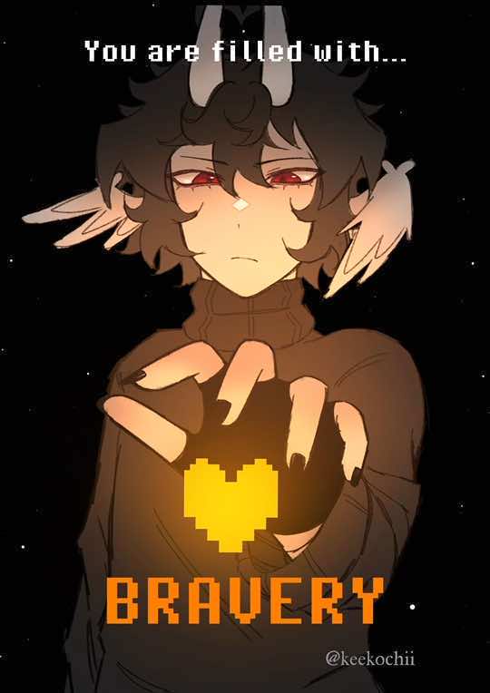 You are filled with… BRAVERY 🧡 #undertale #bravery #animation #mysoulcolor #digitalart