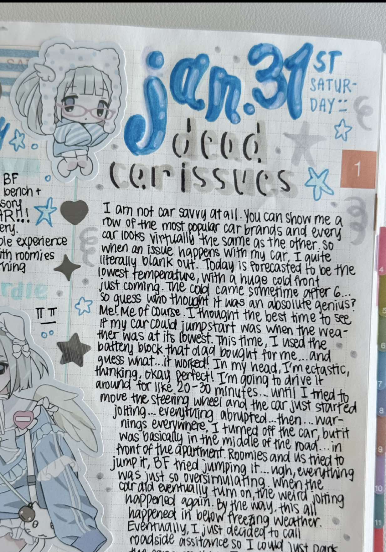 1/31/26! happy first day of feb! cannot believe it’s been a whole month since i started the hobonichi😭😭😭 whew, what a journey it’s been! i’m still trying to figure out the best 